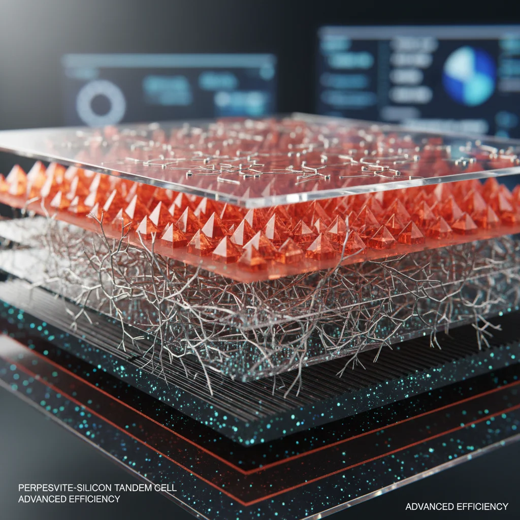 Close-up of advanced solar cell technology