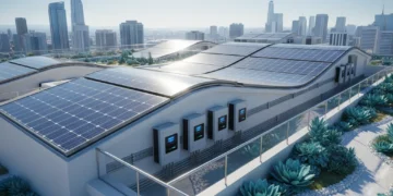 Advanced solar panels on a modern home with innovative inverter technology.