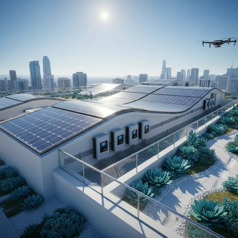 Advanced solar panels on a modern home with innovative inverter technology.