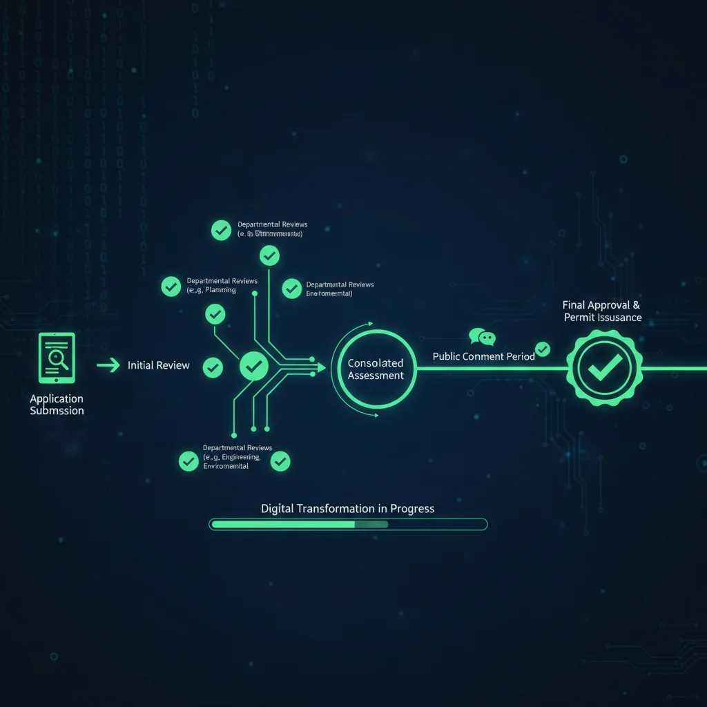 Digital workflow for streamlined solar permitting process.
