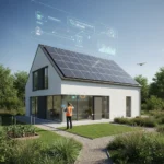 Energy Audits 2026: Why Every U.S. Home Needs One for Sustainability Modern energy-efficient home with solar panels and a professional conducting an energy audit.
