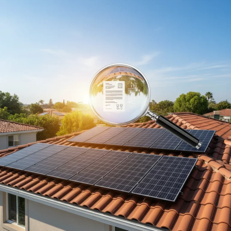 Residential solar panels on a rooftop under clear skies, symbolizing secure investment and long-term energy production.