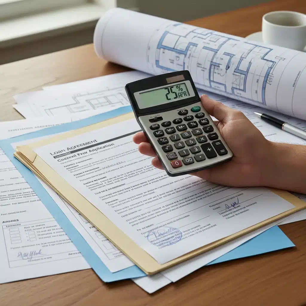 Hand calculating potential savings with a low-interest solar loan and government incentives.