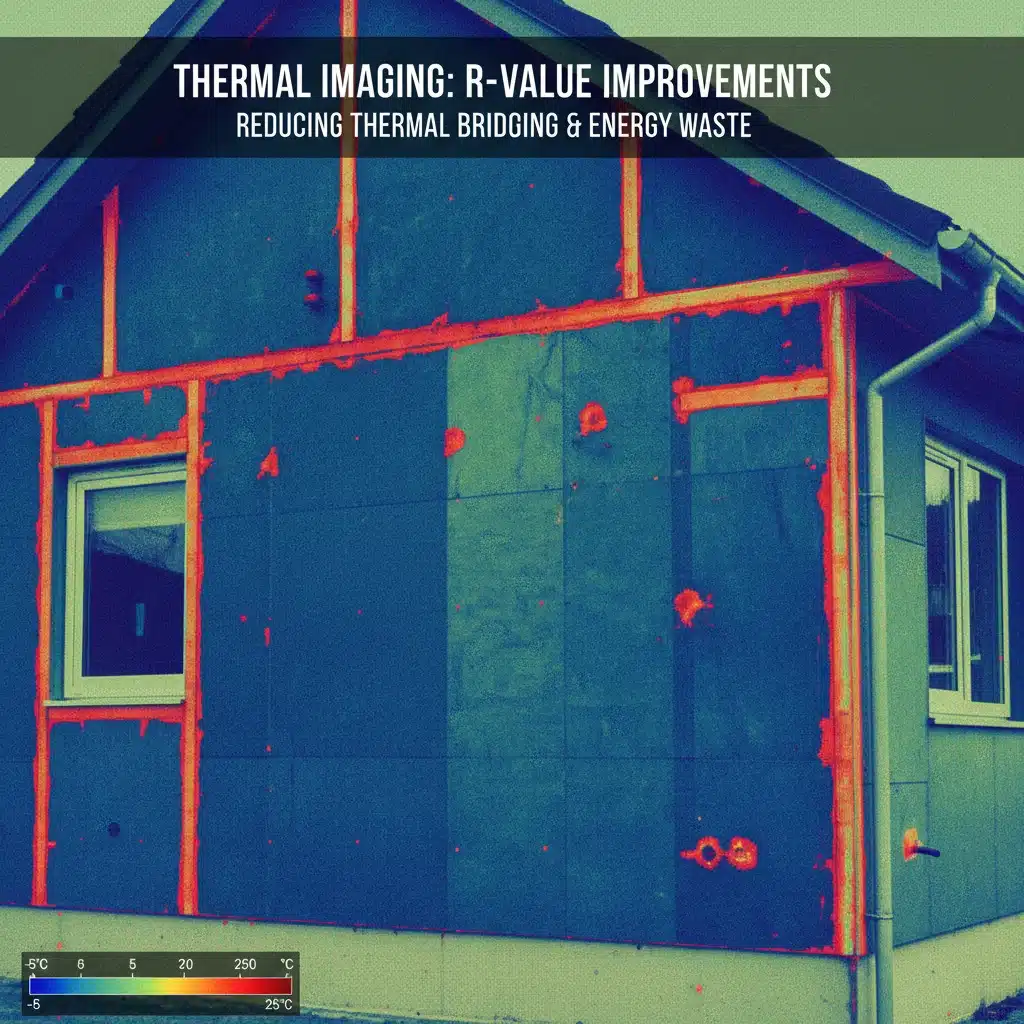 Thermal imaging scan showing heat loss in a home, highlighting insulation effectiveness